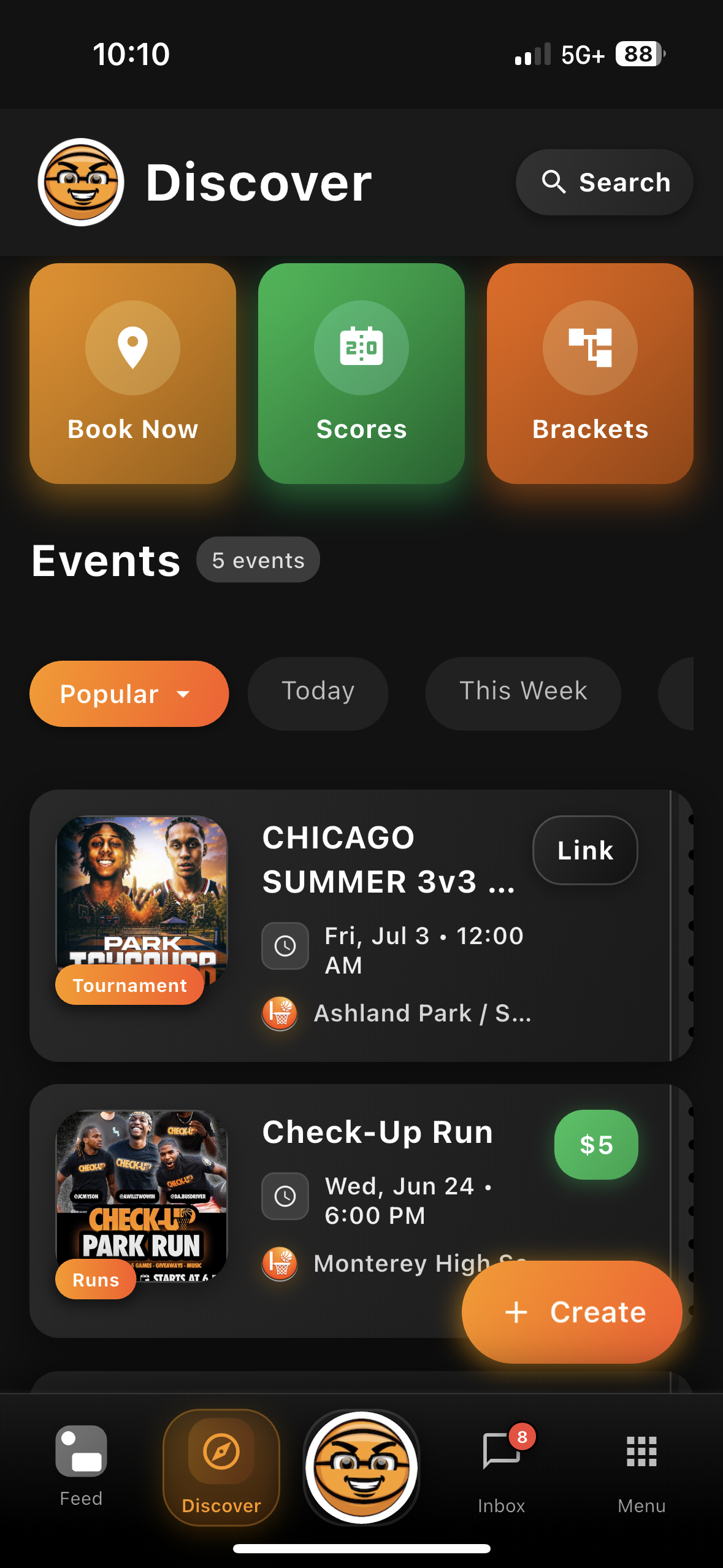 Discover Page
